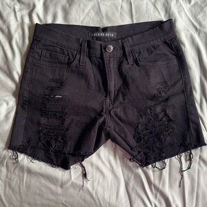 Black Fashion Nova Distressed Shorts